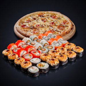 Комбо Сет Ого + Пицца Бекон и Вешенки