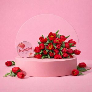 Набор 21 тюльпан+малина